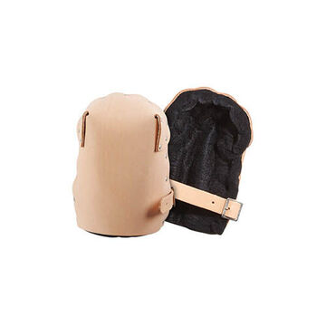Genouillère robuste, taille unique, coussin en cuir, sangle réglable en cuir, couleur beige