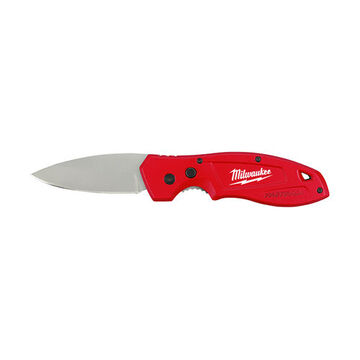 Knife One-handed Operation Folding, Stainless Steel, 3 In Drop Point Straight Blade, Liner Lock Handle, 7-3/4 In Lg