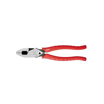 Plier High Leverage Lineman's, Rubber Handle, Carbide Jaw, Manual Jaw, 5 In Lg Handle