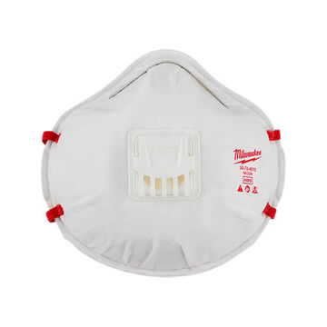 Respirateur moulé, filtre N95, efficacité du filtre de 95 %, double, sangle de tête réglable, moyen, blanc