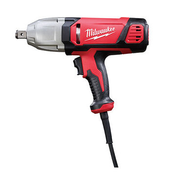 Electric Impact Wrench, Metal/Plastic, 2500 bpm, 8 ft Fixed Cord, 3/4 in Square Drive