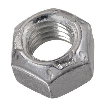 Hex Lock Nut, 5/8 in-11 UNC Thread, Hot Dipped, Zinc and Waxed Carbon Steel, 0.645 in ht, 15/16 in Width Across Flat