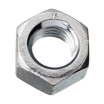 Hex Nut, M6 X 1 Thread, Hot Dipped, Zinc Plated Grade 8 Carbon Steel