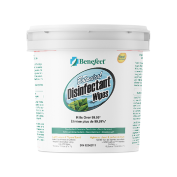Botanical Disinfectant Wipes, Pail, Clear, Liquid