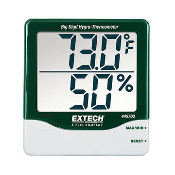 Thermometer, LCD Display, 14 to 140 deg F Measuring Range