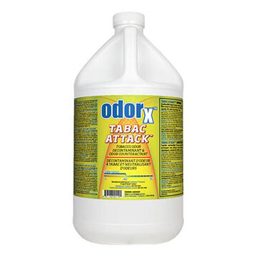 Smoke Deodorizer, 1 gal Bottle, Pleasant Odor, Transparent Yellow Color