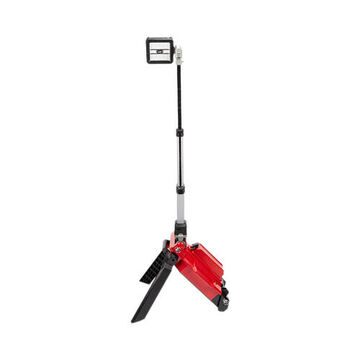 Light Tripod Tower, Plastic, 22 In Lg, 18 V, 5400 Lumens, Led Lamp, Red