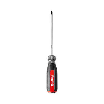 Demolition Screwdriver, Phillips #2 Point Size, Alloy Steel Material, Chrome Plated Finish, Rubber Ergonomic Handle, 14 in OAL