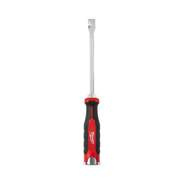 Screwdriver Demolition, Slotted 5/16 In Point Size, Alloy Steel Material, Chrome Plated Finish, Rubber Molded Grip Handle, 11 In Oal
