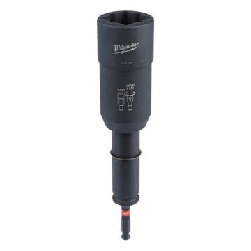 Utility Socket 3-in-1 Lineman's Deep Transmission, Alloy Steel, 1/2 In Square Drive, 8.81 In Oal, 1/2 In 4-point Socket, Black Oxide