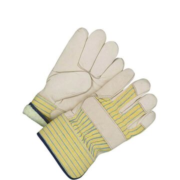 Gants en cuir, taille unique, bleu, jaune, froid, abrasion