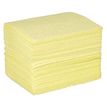 Chemical Absorbent Pad, 15inx17in, Heavy, 100/bl