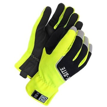Cut Resistant Sleeve, XS, Microfiber Palm, Black, Yellow, Microfiber