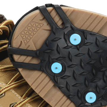 Spikes Traction Aid Footwear, Unisex, 100% Natural Rubber, Black