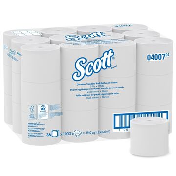 Coreless Standard Roll Toilet Paper 36/cs