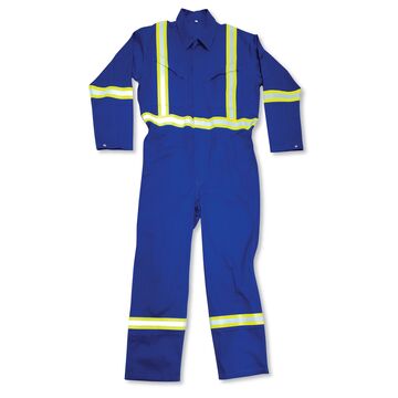 Viking Flame Resistant Coverall Royal Blue With Reflective Tape