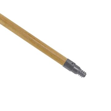Wood Handle With Metal Threaded Tip,  54inx15/16in/137cm 