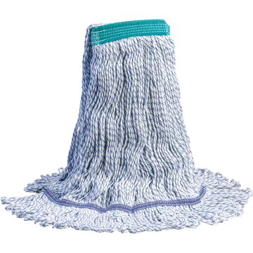 Floor Finishing Wet Mop Blue/white, Polyester/rayon, Loop Style