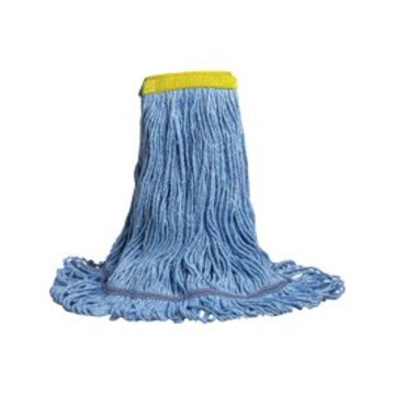 Vadrouille humide bouclée économique 20oz/550gr, bleu, polyester/rayonne