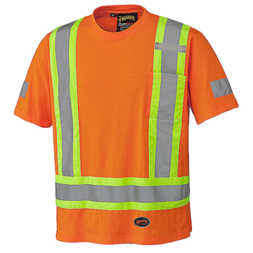 T-shirt de sécurité, femme, 3XL, orange, tricot jersey 100 % coton