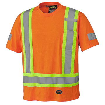 Safety T-shirt, Women, 3XL, Orange, 100% Cotton Jersey Knit