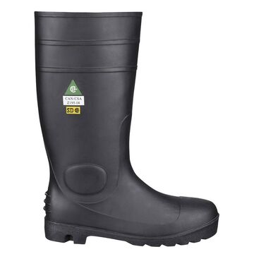 Toe/plate Boots, Women, 15 In Ht, Black