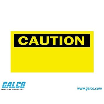 Sign Caution Header Only Yellow 10inx14in