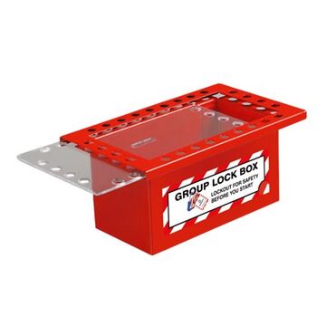 Group Lock Box Red Steel 26-hole