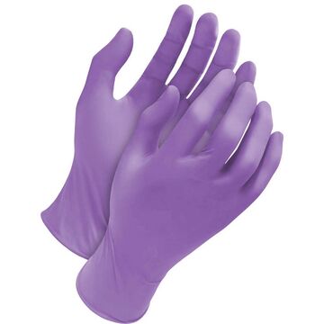 Gants jetables ambidextres, violet, tri-polymère