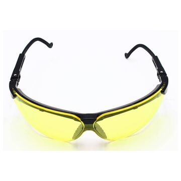 Safety Glasses, Medium, Uvextreme Anti-Fog, Amber, Wraparound, Black
