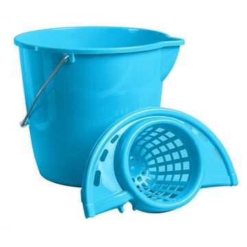 Utility Pail 12l With Cone Wringer Blue