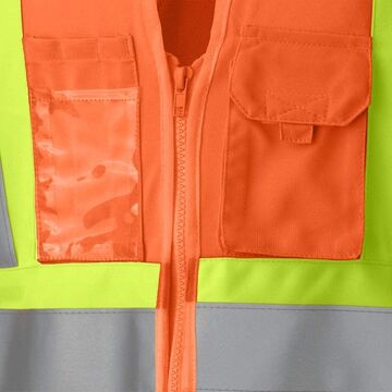 Women's High Visibility Safety Vest, Orange, 100% Polyester Knit, Class 2 Type P And R