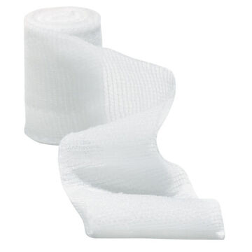 Rouleau de bandage de gaze, 4 pouce x 10 m, 100 % coton blanchi, blanc