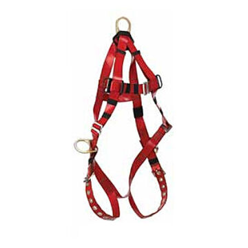 Fall Arrest Harness, Medium, TPU Coating, Red