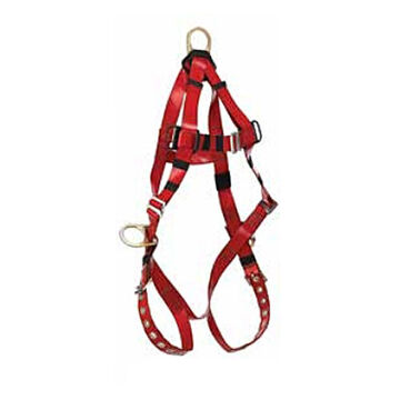 Fall Arrest Harness, Medium, TPU Coating, Red