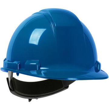 Non Vented Shell Hard Hat, One Size, Royal Blue, HDPE Shell, Nylon Suspension