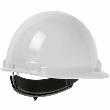 Type 1 Hard Hat, 12 in lg x 6.5 in ht, One Size, White, HDPE Shell, Nylon Suspension