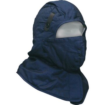 Hard Hat Liner, One Size, Navy Blue, Cotton Fleece, Removable Hook And Loop Closure