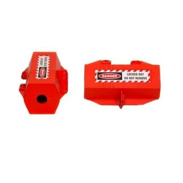 Plug Lockout Red Large 4-hole