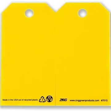 Safety Tag Blank Yellow 5.75hx3w 10/pk