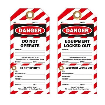 Lockout Tags Do Not Operate Laminating