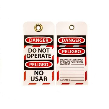 Bilingual Tag Do Not Operate 10/pk