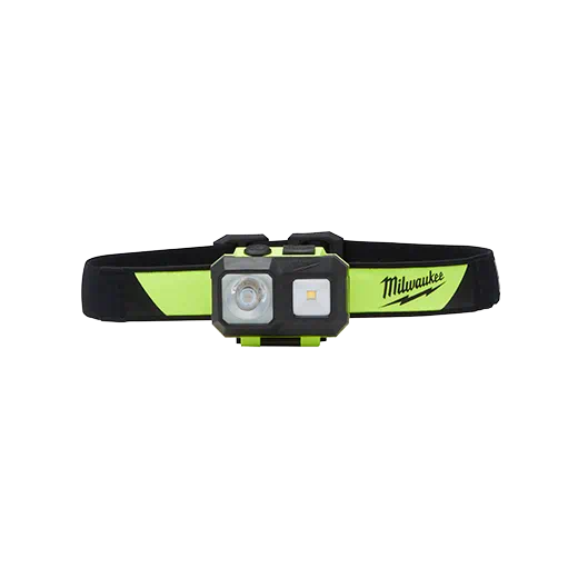 Headlamp, Plastic, 50000 hr Life, Alkaline Battery, Adjustable Focus Beam