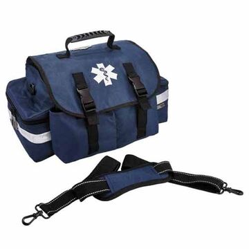 Trauma Bag, Small, 10 in wd x 16.5 in lg x 7 in ht, 15 l, Polyester, Blue