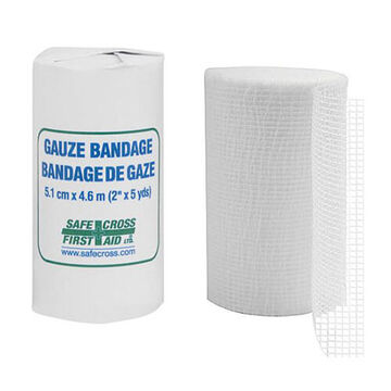 Rouleau de bandage de gaze stérile, 5.1 cm wd x 4.6 m lg, 100% coton blanchi