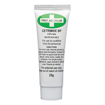 Crème de premiers soins, tube, 25 g, alcool cétostéarylique, méthylparabène, inodore, 0.93 à 0.97