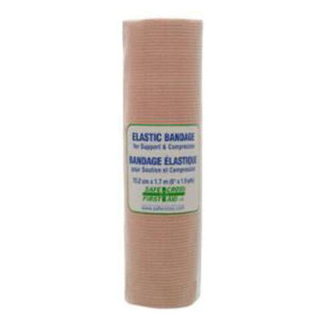 Elastic Support Compression Bandage, 15.2 cm wd x 1.7 m lg, 50% Polyester, 30% Acrylic, 20% Rubber
