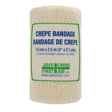 Bandage de compression en crêpe, 7.6 cm wd x 2.5 cm lg, coton