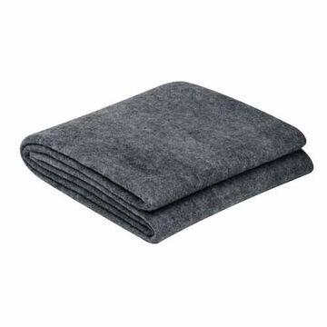 Soft Blanket, Multipurpose, 60 in wd x 84 in lg, 30% Wool, 70% Multi-Blend Fiber, Gray