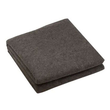 Soft Blanket, Multipurpose, 60 in wd x 84 in lg, 50% Wool, 50% Multi-Blend Fiber, Gray